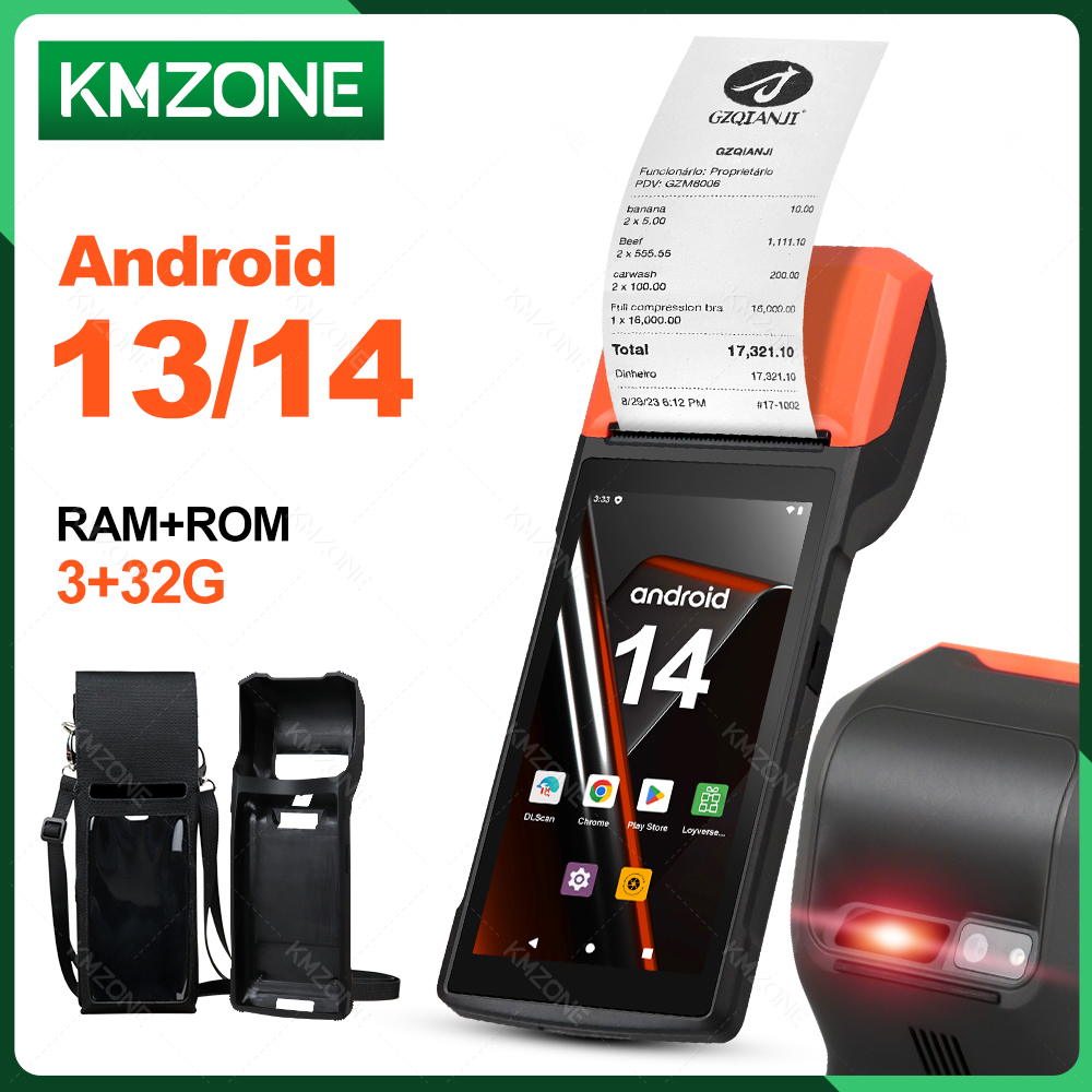 Handheld Pda Scanner Android Barcode - Handheld Android 13/14 PDA Printer 58MM