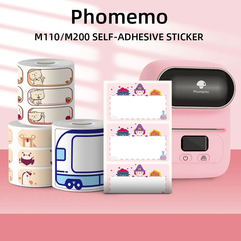 Phomemo Sticker Paper for M110 - đánh giá và giá Round Sticker Thermal Labels Colored