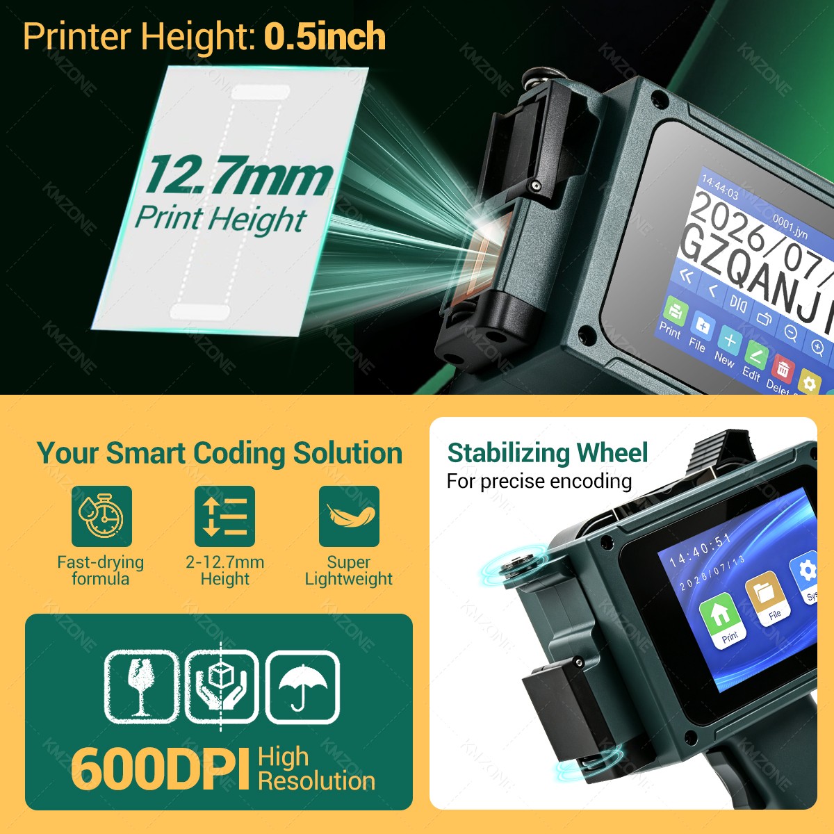 Includes Cartridge, 12.7MM Pri - đánh giá và giá Handheld Inkjet Date Code Printer Gun
