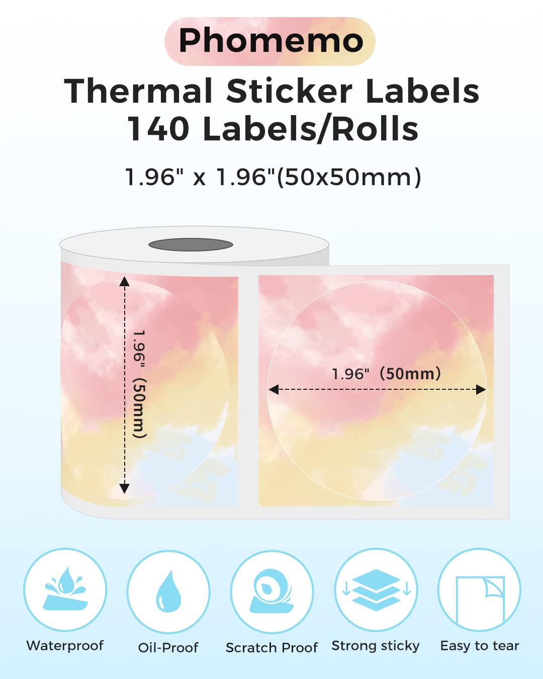 M110 M200 M221 2' Color Circle - đánh giá và giá Round Sticker Thermal Labels Colored