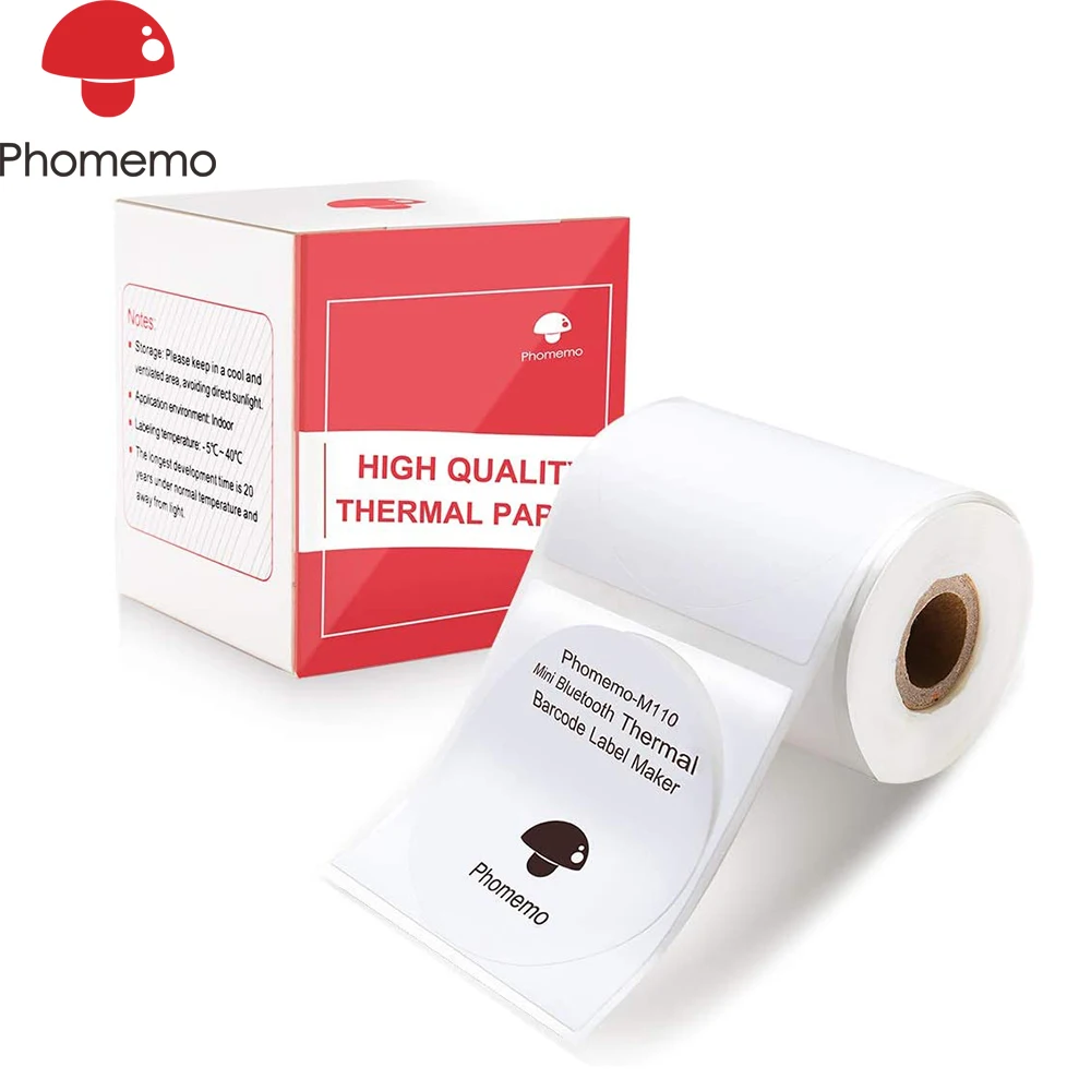 Phomemo Nhiệt Papel Cho M110/M - đánh giá và giá Round Sticker Thermal Labels Colored
