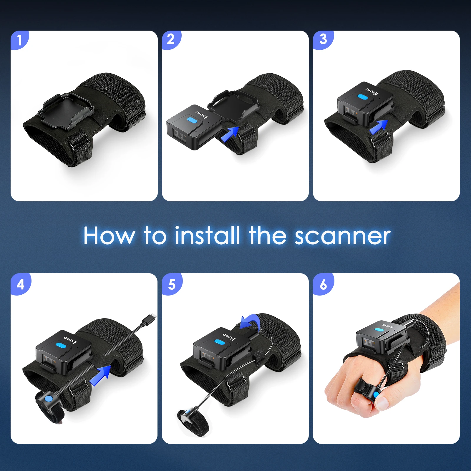 Eyoyo Wearable 2D Bluetooth Ba - đánh giá và giá Wireless Barcode Scanner 2D Qr Laser