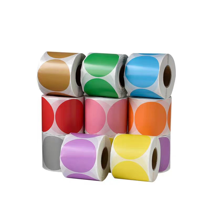 Round Color thermal label 80 1 - đánh giá và giá Round Sticker Thermal Labels Colored
