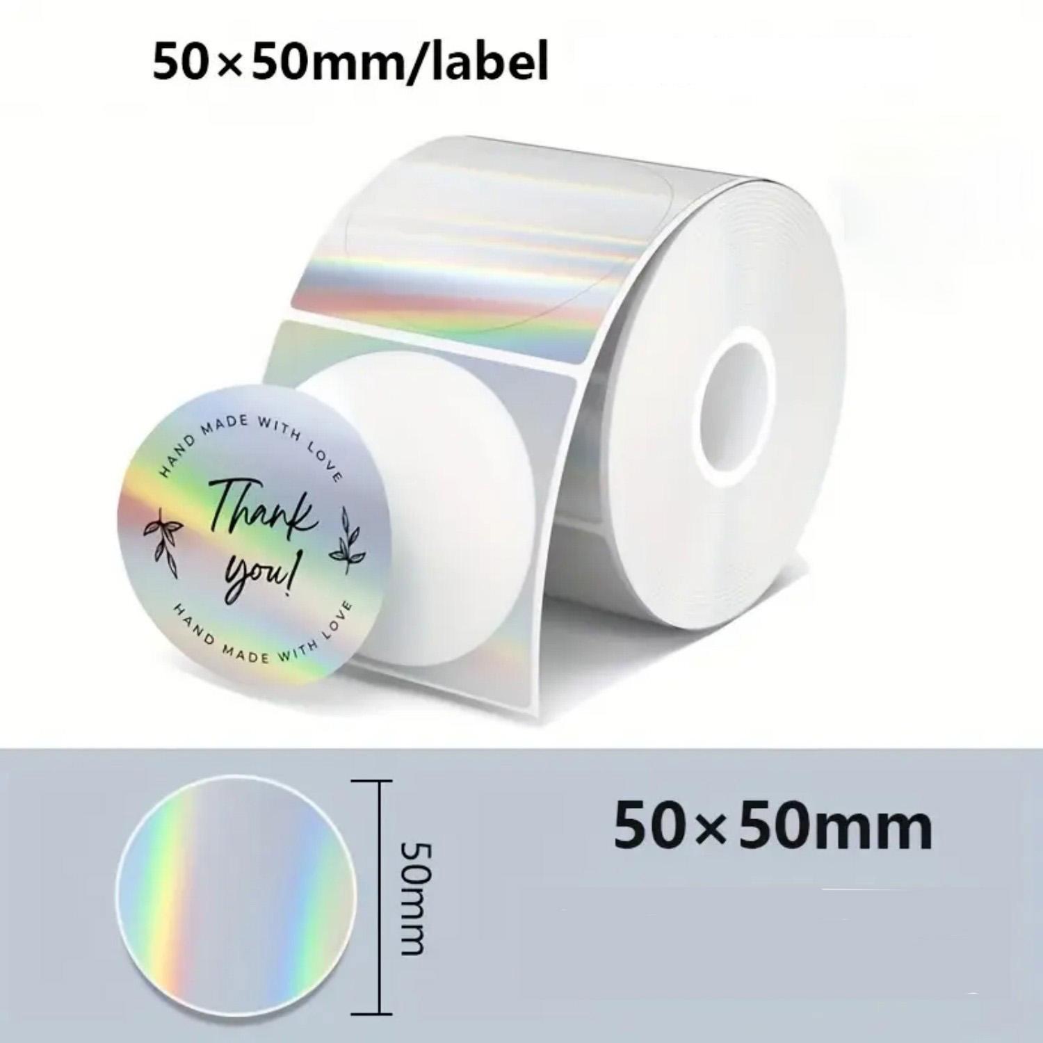 4 Rolls of Full-Color Laser Ho - đánh giá và giá Round Sticker Thermal Labels Colored