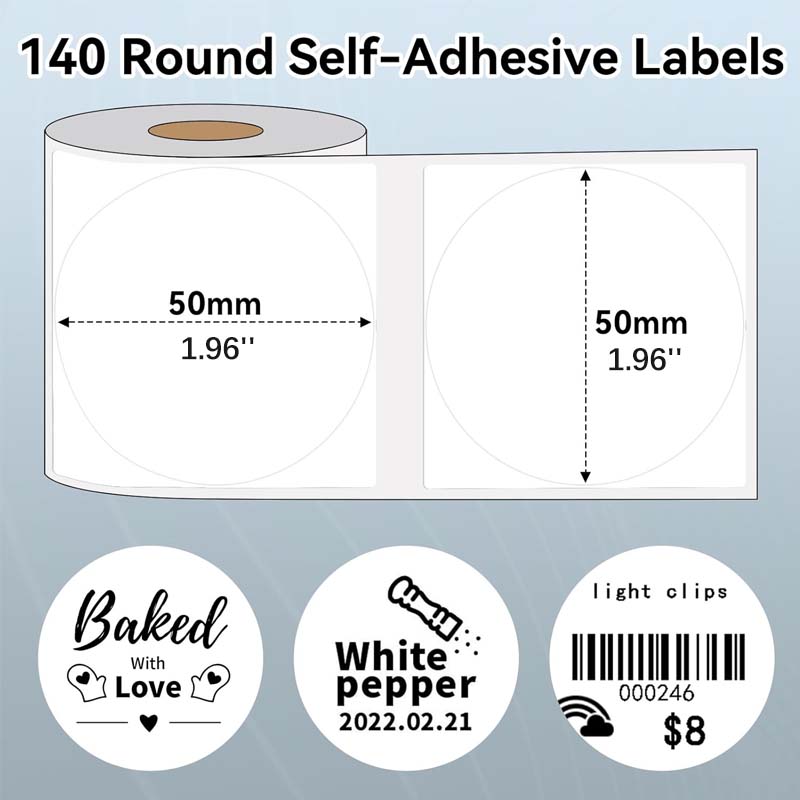 50x50mm Round Thermal Label Ro - đánh giá và giá Round Sticker Thermal Labels Colored