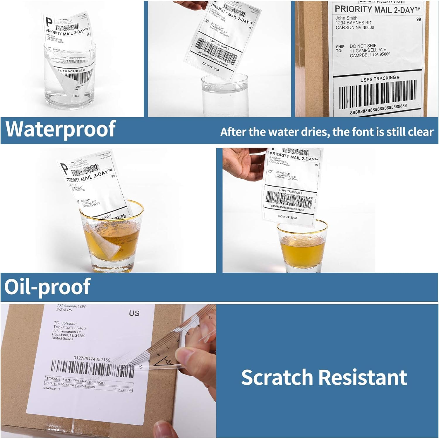 500 pcs Waybill Label A6 Size  - đánh giá và giá Thermal Shipping Label Roll 4X6 500
