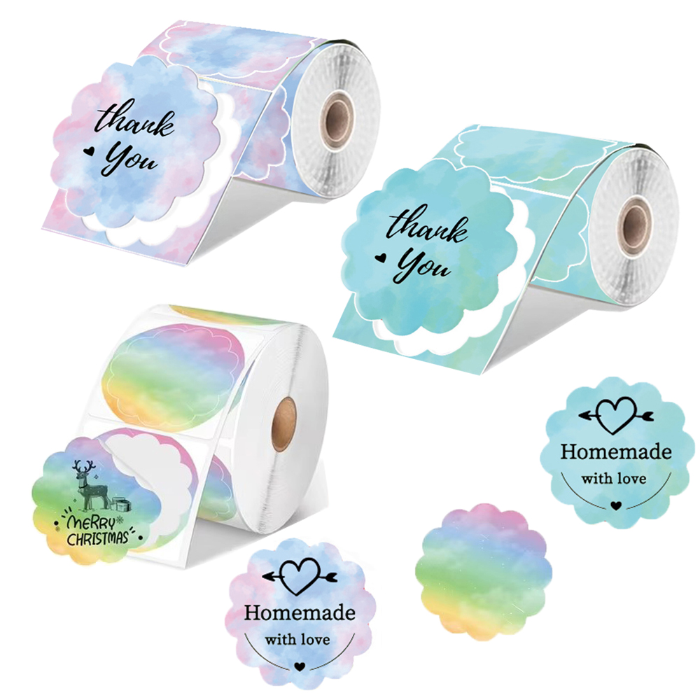 3Roll Color Label Sticker Roun - đánh giá và giá Round Sticker Thermal Labels Colored