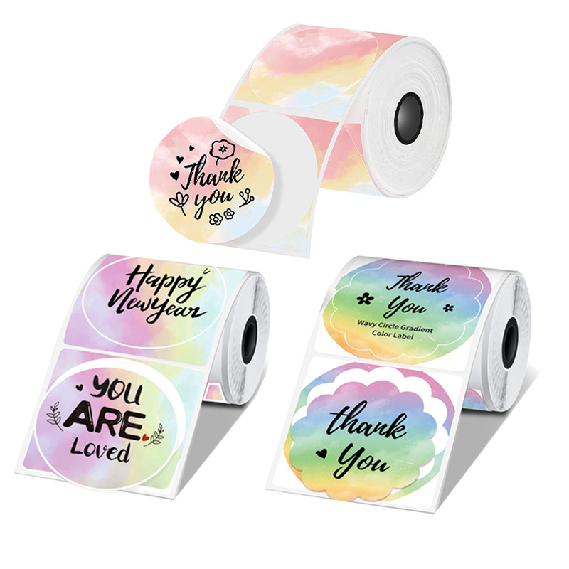 3Roll Color Label Sticker Roun - đánh giá và giá Round Sticker Thermal Labels Colored
