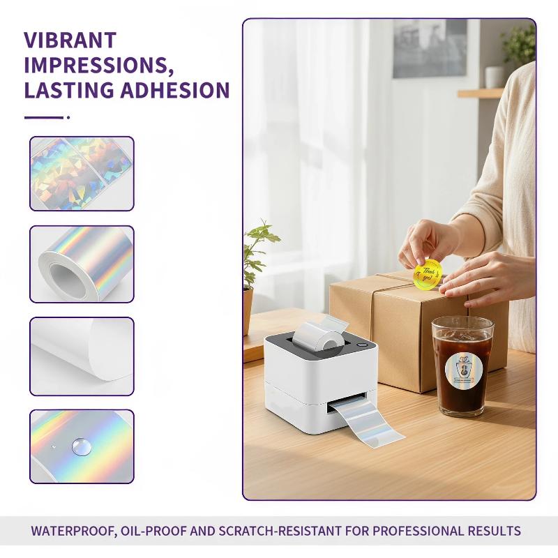1 Roll Laser-color Silver/Matt - đánh giá và giá Round Sticker Thermal Labels Colored