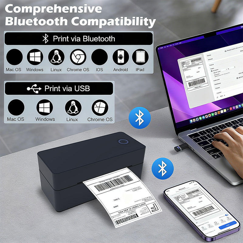 Wireless Bluetooth Thermal Des - đánh giá và giá Thermal Label Printer 4X6 Shipping