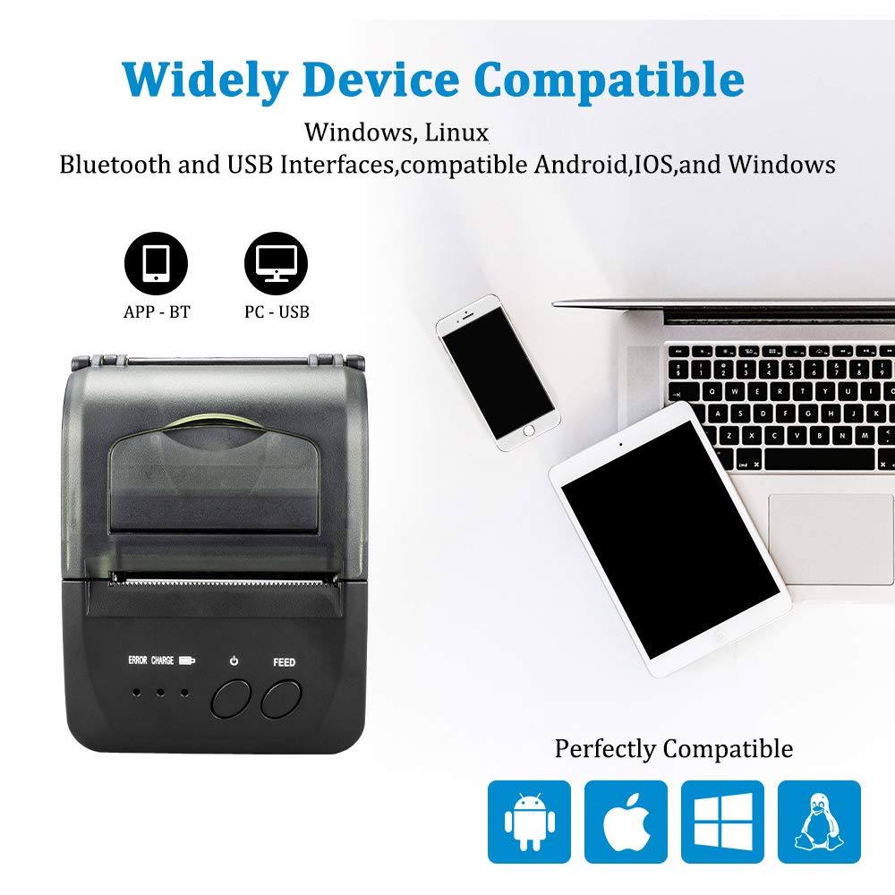 Portable Mini Bluetooth Wirele - đánh giá và giá Bluetooth Portable Thermal Receipt Printer 58Mm