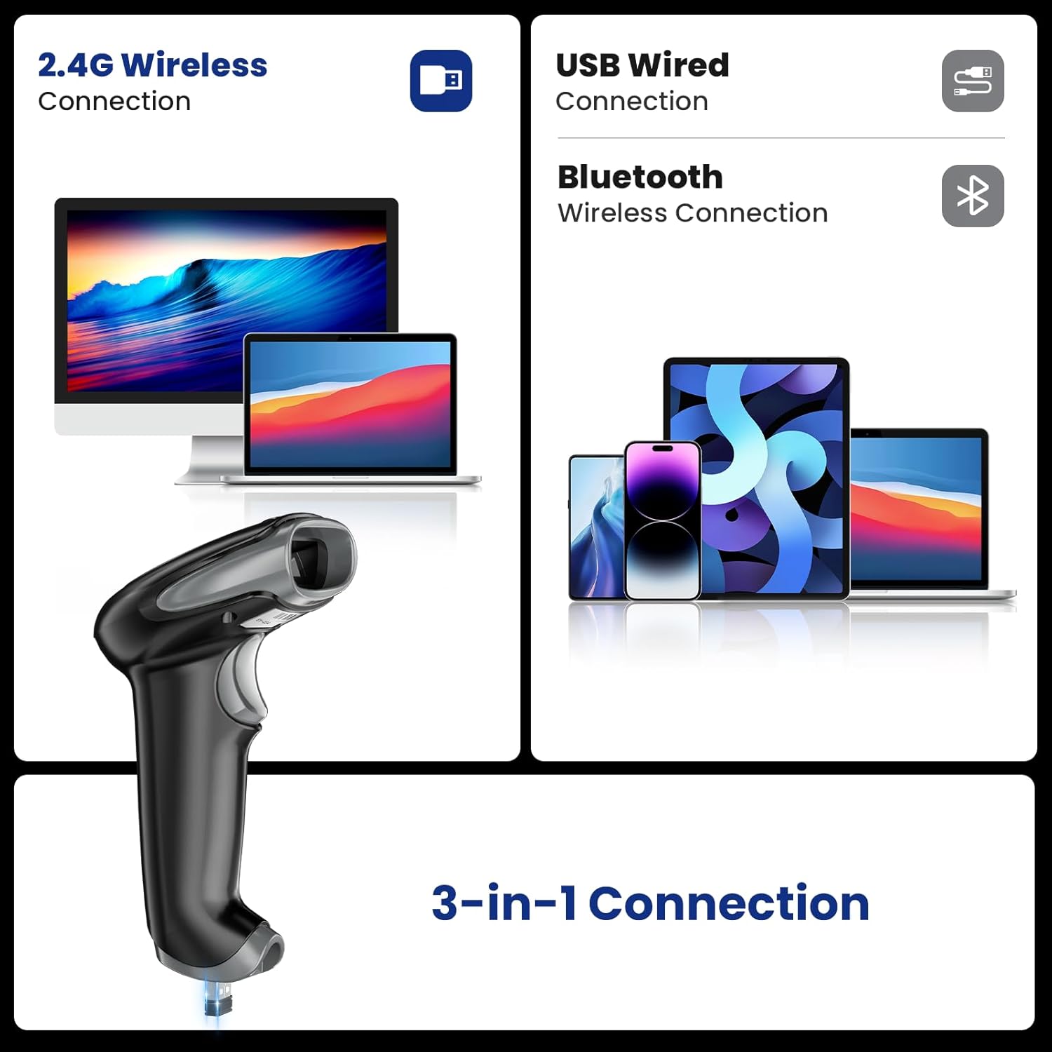 Eyoyo Barcode Scanner 2D 1D QR - đánh giá và giá Wireless Barcode Scanner 2D Qr Laser