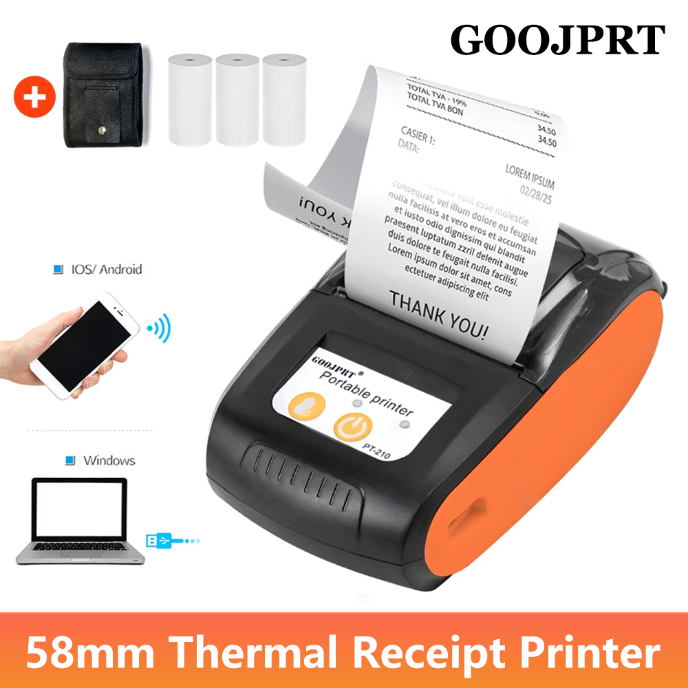 GOOJPRT 58mm Mini Portable The - đánh giá và giá Bluetooth Portable Thermal Receipt Printer 58Mm