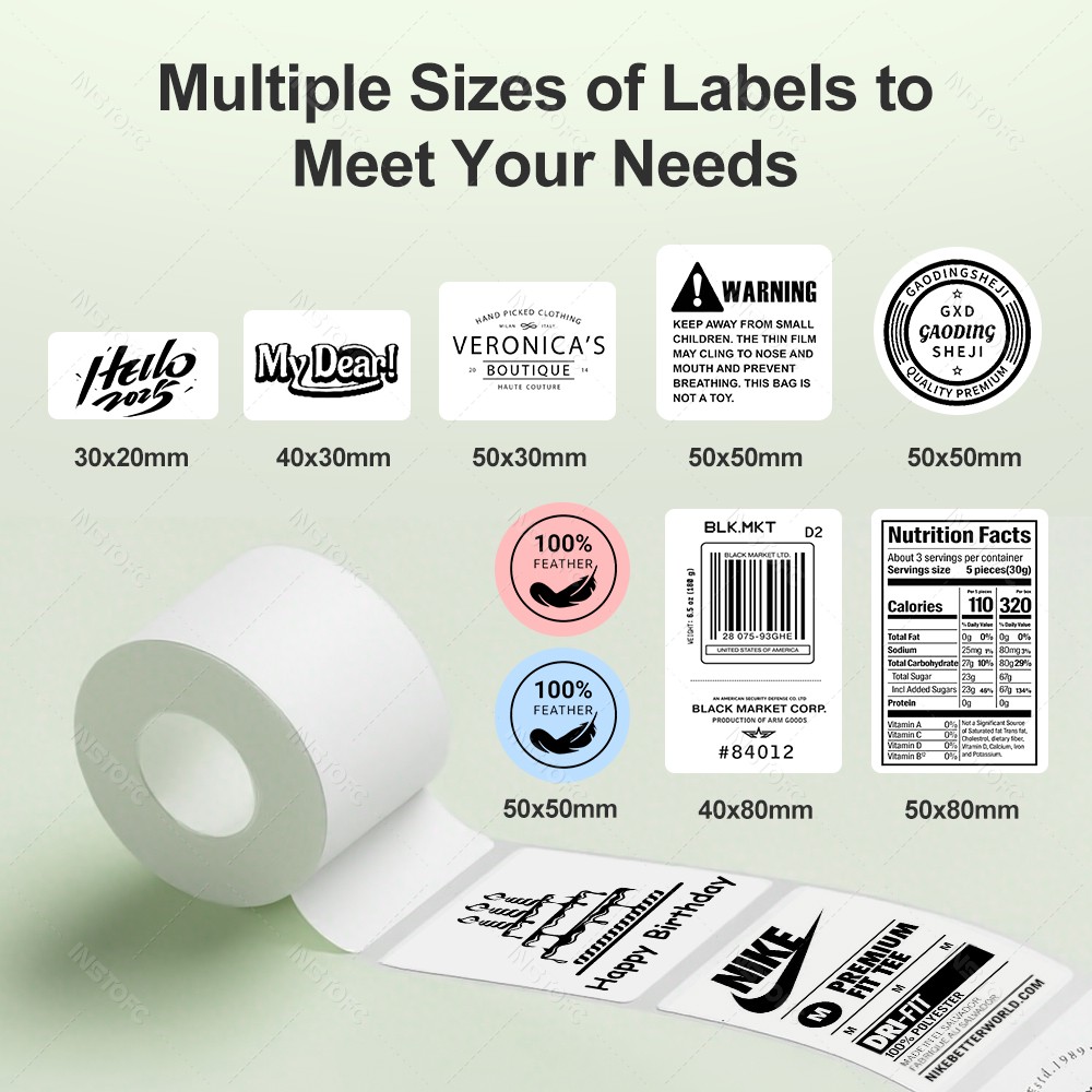 Portable Thermal Label Printer - đánh giá và giá Round Sticker Thermal Labels Colored