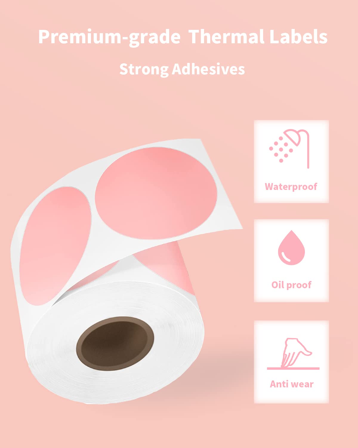 Phomemo PM241 Shipping Printer - đánh giá và giá Round Sticker Thermal Labels Colored