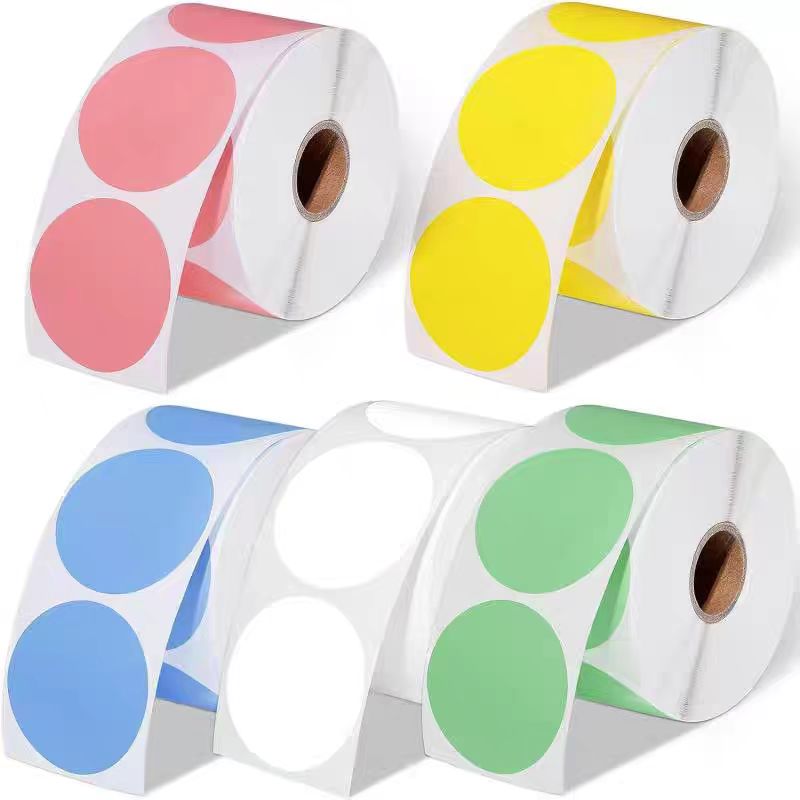 Round Color thermal label pape - đánh giá và giá Round Sticker Thermal Labels Colored