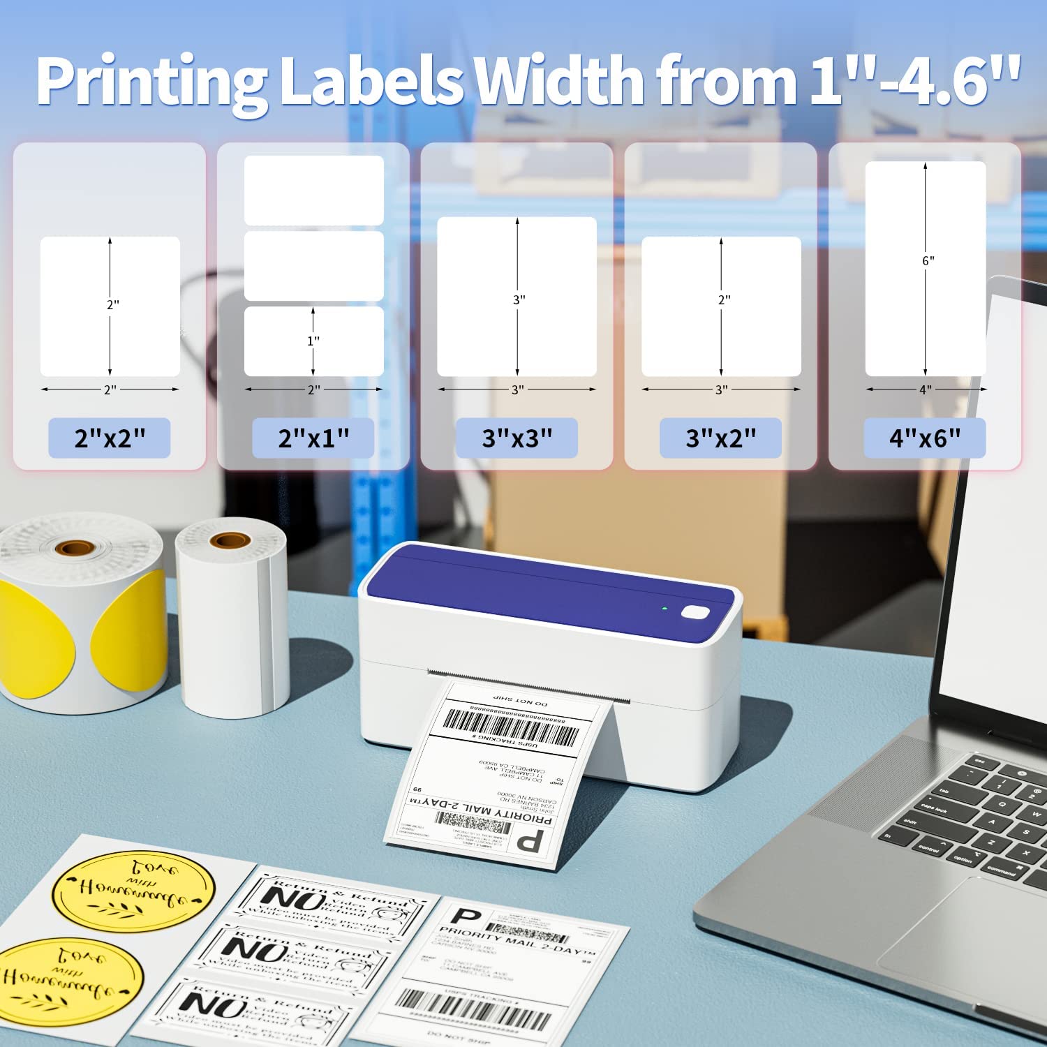 Phomemo 241bt 4x6 Shipping Pac - đánh giá và giá Thermal Label Printer 4X6 Shipping