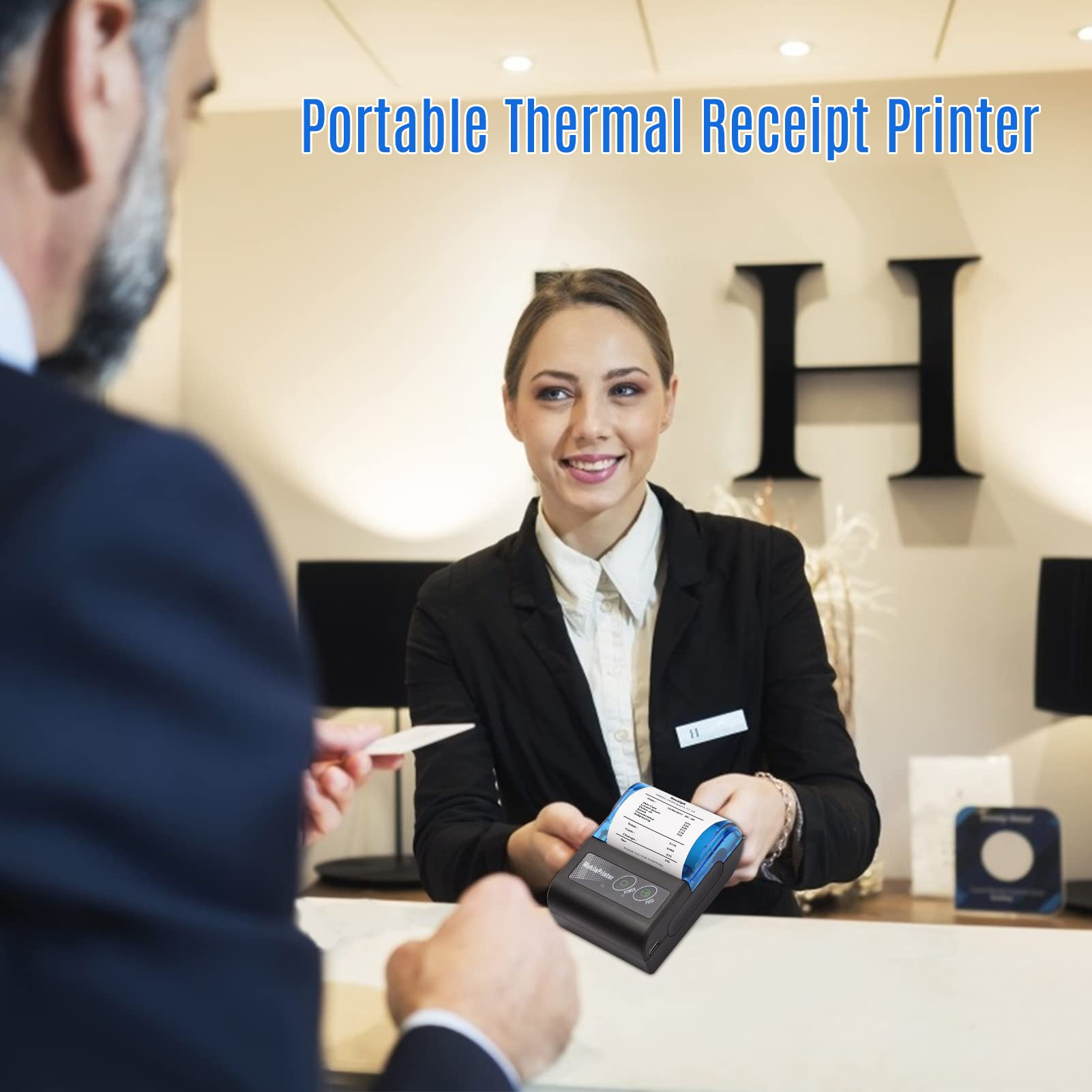 58mm Portable Thermal Receipt  - đánh giá và giá Bluetooth Portable Thermal Receipt Printer 58Mm